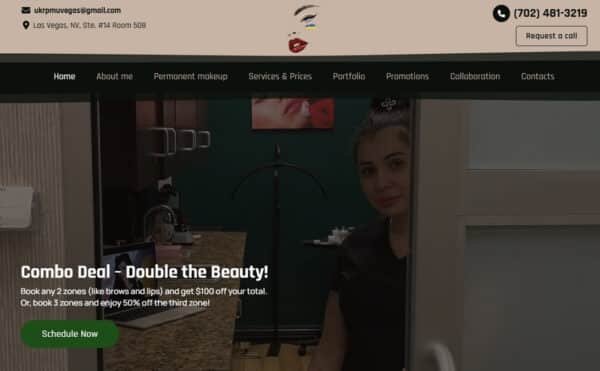 Website for a Cosmetology Studio